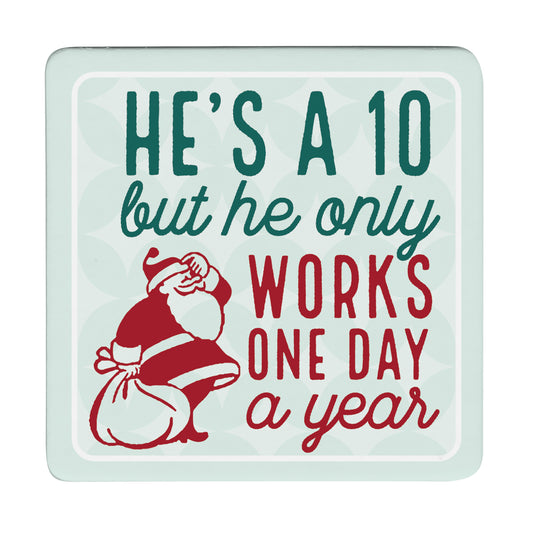 Thirstystone One Day A Year 12-Pack Cork Back Paper Bar Coasters Made in The USA Humourous Quotes Attractive Designs