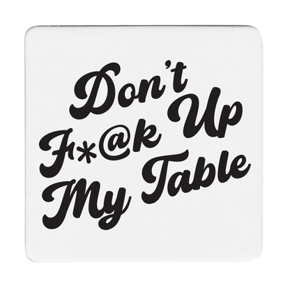 Thirstystone My Table 12-Pack Cork Back Paper Bar Coasters Made in The USA Humourous Quotes Attractive Designs