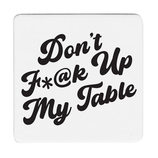 Thirstystone My Table 12-Pack Cork Back Paper Bar Coasters Made in The USA Humourous Quotes Attractive Designs