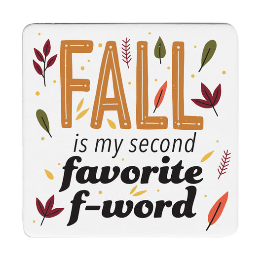Thirstystone Favorite F Word 12-Pack Cork Back Paper Bar Coasters Made in The USA Humourous Quotes Attractive Designs