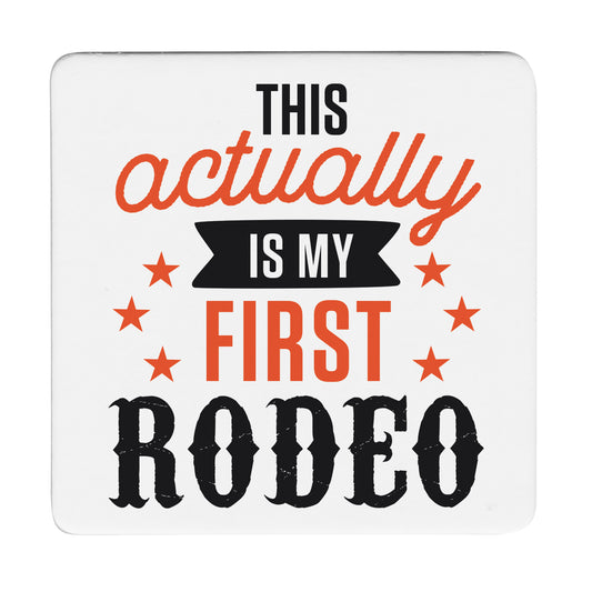 Thirstystone My First Rodeo 12-Pack Cork Back Paper Bar Coasters Made in The USA Humourous Quotes Attractive Designs