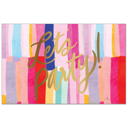 CounterArt Let's Party 24 Premium Paper Placemats in Resealable Storage Bag Made in The USA 17" x 11"