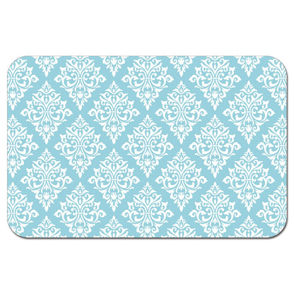 CounterArt Damask Easy Care Waterproof Pet Feeding Mat 17.13” x 11.25” Made in The USA of BPA Free Plastic, Safe for Pets, Protects Floors from Scratches Stains & Spills