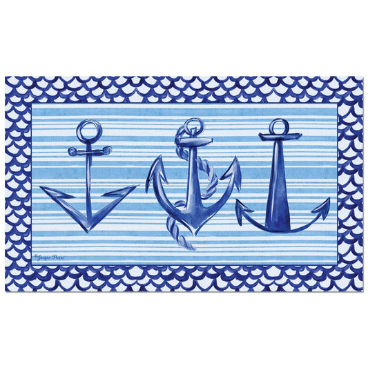 Counterart Anchors Away Indoor/Outdoor Entryway Floor Mat Manufactured in the USA 29.5" by 17.75"