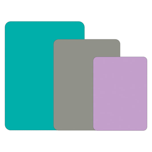 Cut N’ Funnel Spa Day 3 Pack Thick Multicolor Multi-Size Plastic Cutting Board Mats Made in the USA BPA & PVC Free Plastic