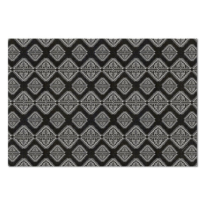 Highland Home Tribal Zen Deco-Floormat, Decorative Mat, Designer Rug, Waterproof, Low Profile, Eco-Friendly Non Slip, Made in The USA