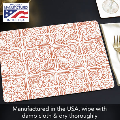 CounterArt Mohave Light Premium Decorative Hardboard Tabletop Placemats 4-Pack Manufactured in The USA Heat Tolerant and Easily Wipes Clean