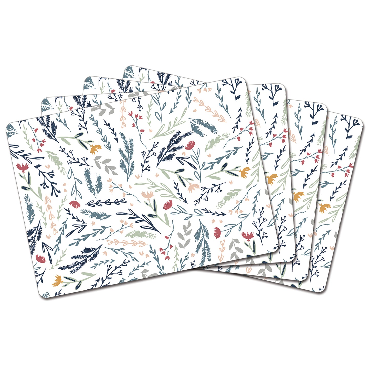 Meadow Field Premium Decorative Hardboard Tabletop Placemats 4 Pack Manufactured in the USA