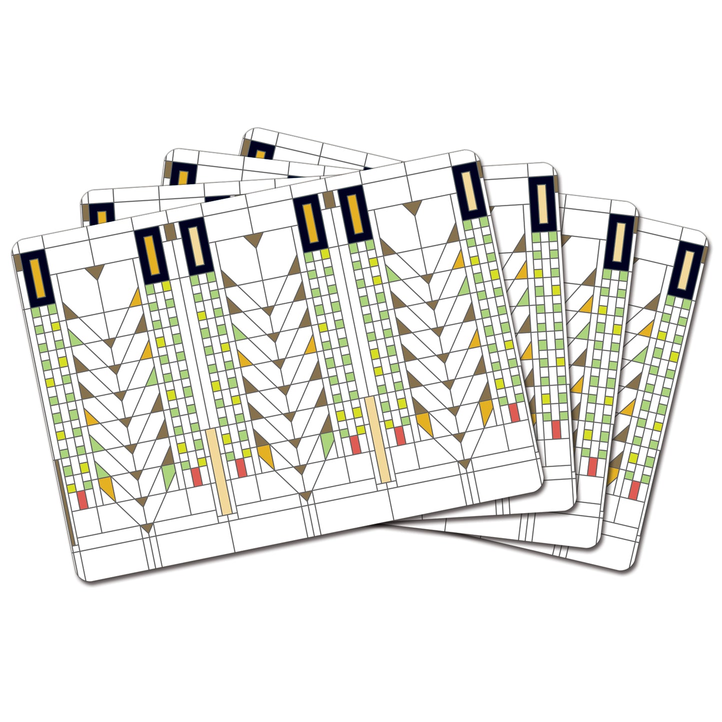 Tree of Life by Frank Lloyd Wright Decorative Hardboard Placemats 4 Pack Manufactured in the USA