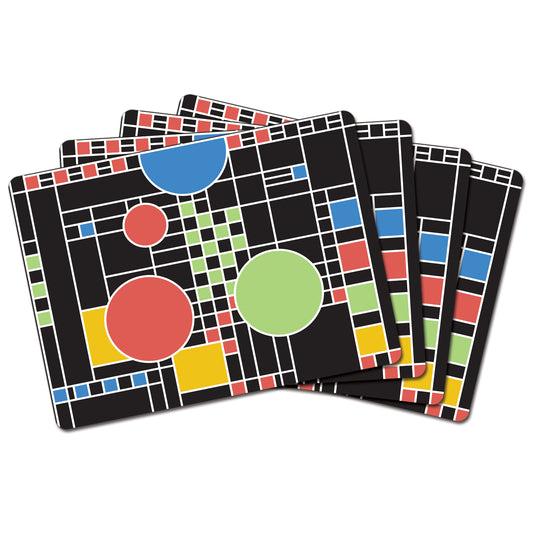 Coonley Playhouse by Frank Lloyd Wright Decorative Hardboard Placemats 4 Pack Manufactured in the USA