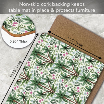 Hot Tropics Premium 4 Pack Boxed Hardboard Tabletop Placemats Manufactured in the USA