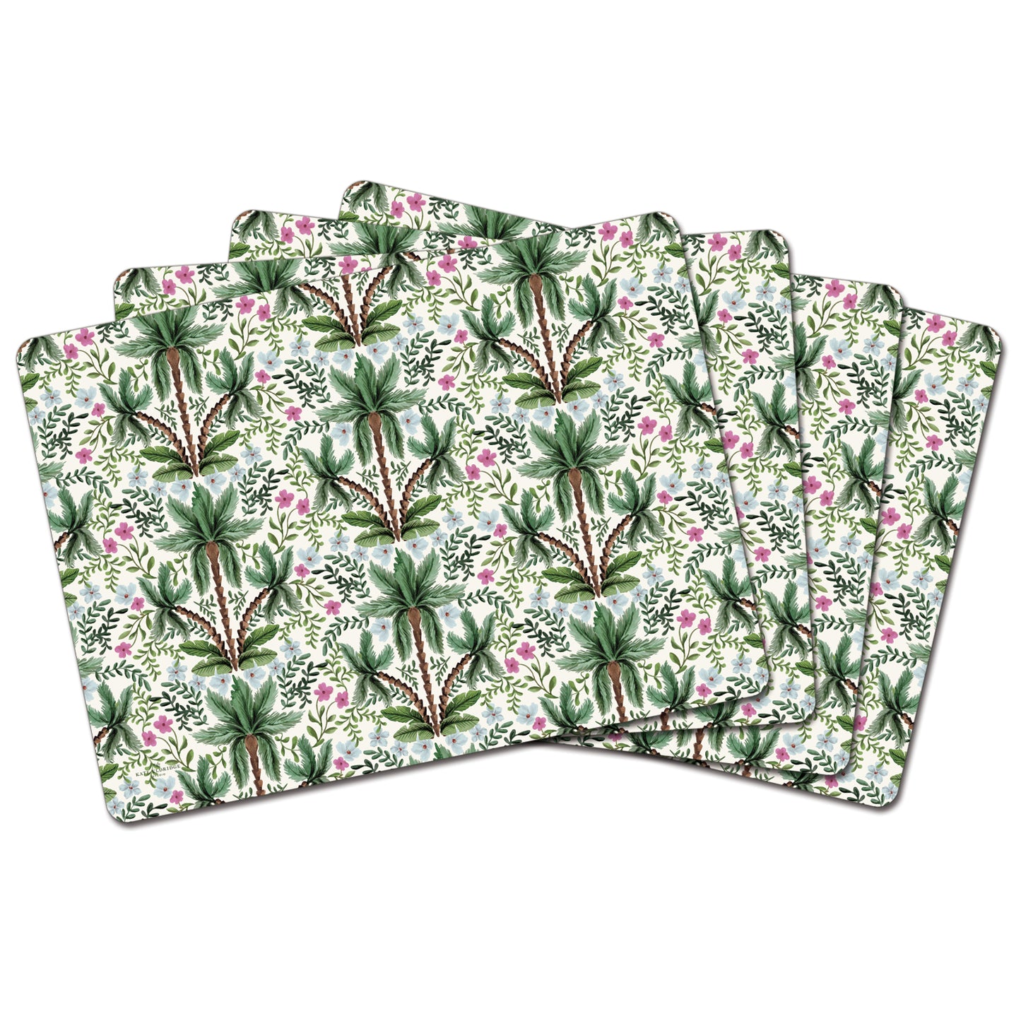 Hot Tropics Premium 4 Pack Boxed Hardboard Tabletop Placemats Manufactured in the USA