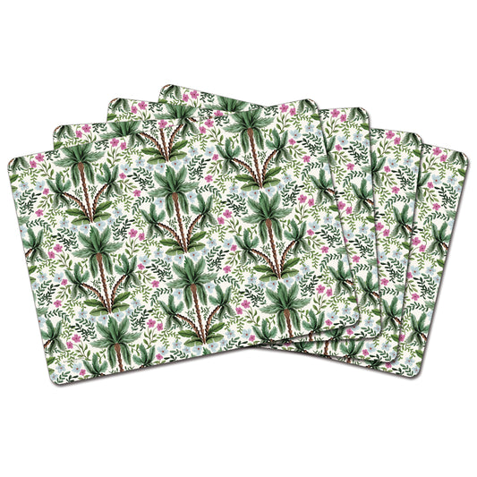 Hot Tropics Premium 4 Pack Boxed Hardboard Tabletop Placemats Manufactured in the USA
