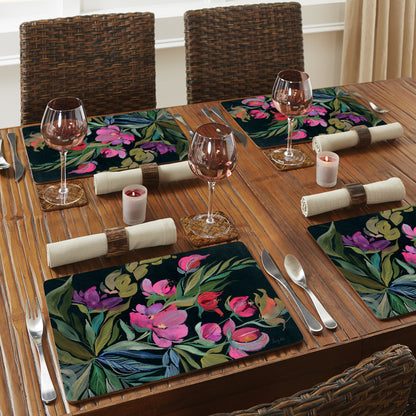 Moody Jewels Premium 4 Pack Boxed Hardboard Tabletop Placemats Manufactured in the USA