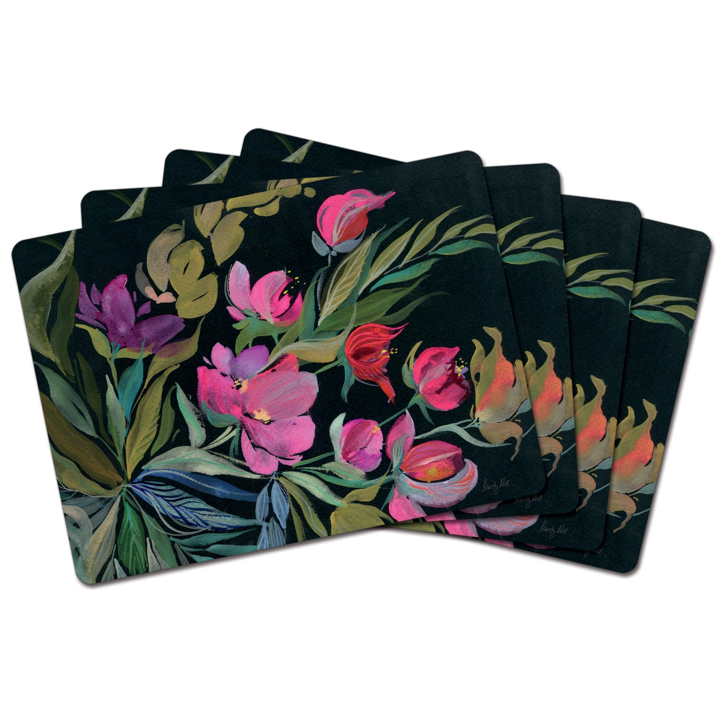 Moody Jewels Premium 4 Pack Boxed Hardboard Tabletop Placemats Manufactured in the USA