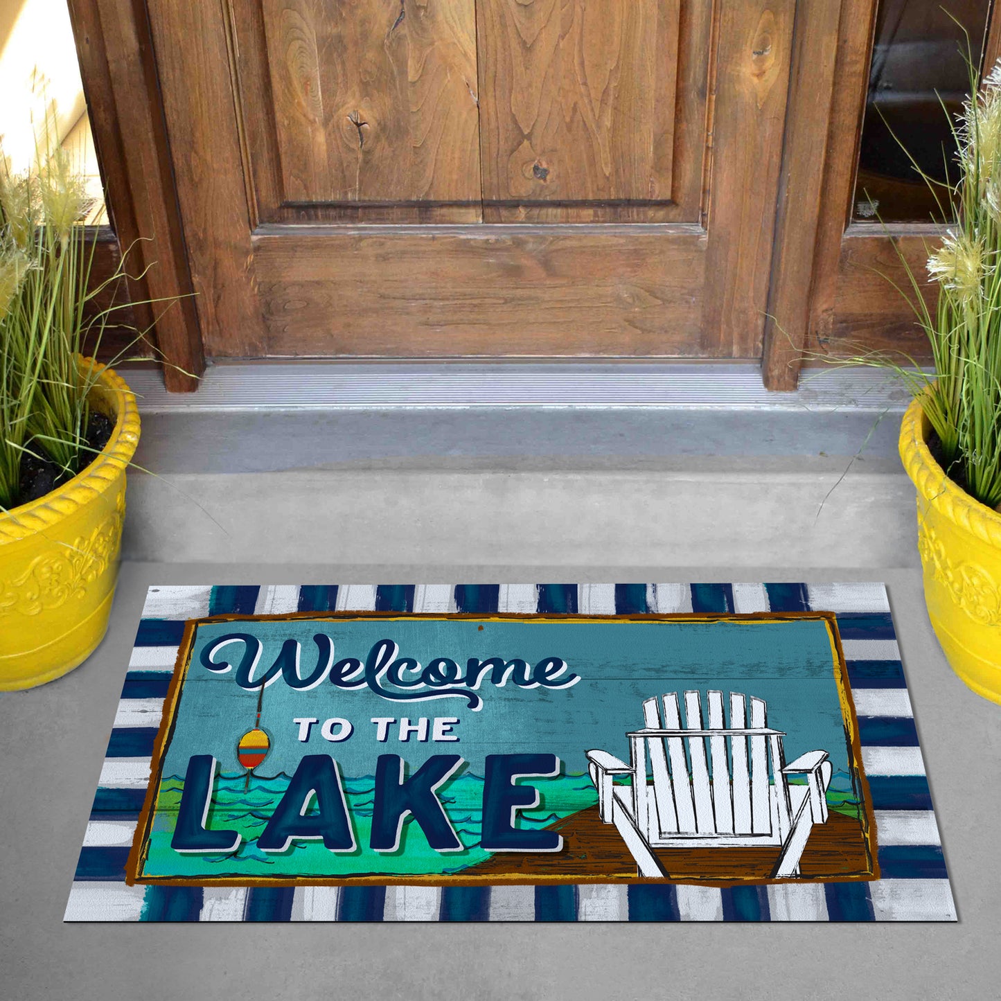 Counterart Welcome to the Lake Indoor/Outdoor Entryway Floor Mat Manufactured in the USA 29.5" by 17.75"