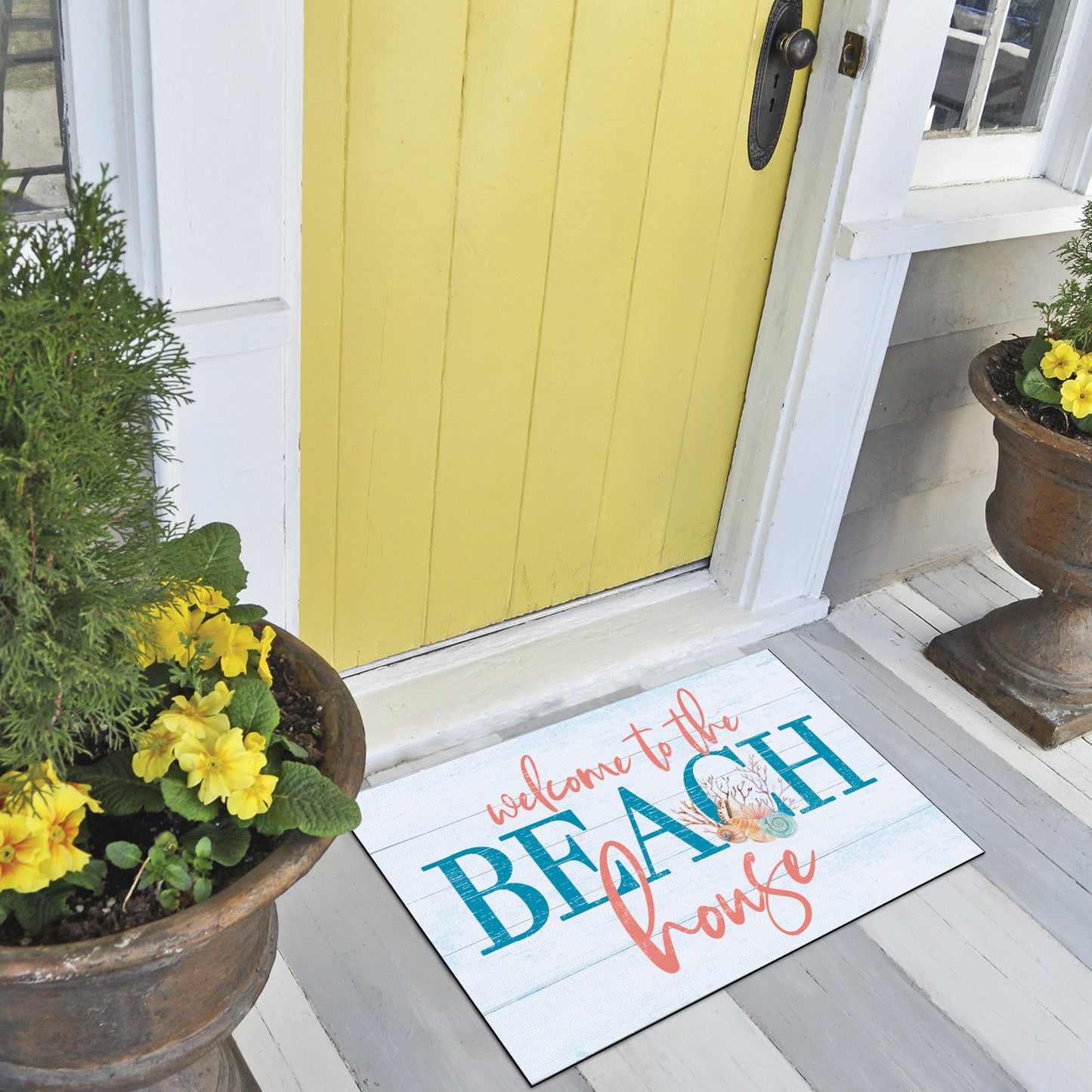 Counterart Beach House Indoor/Outdoor Entryway Welcome Mat Manufactured in The USA 29.5" by 17.75"