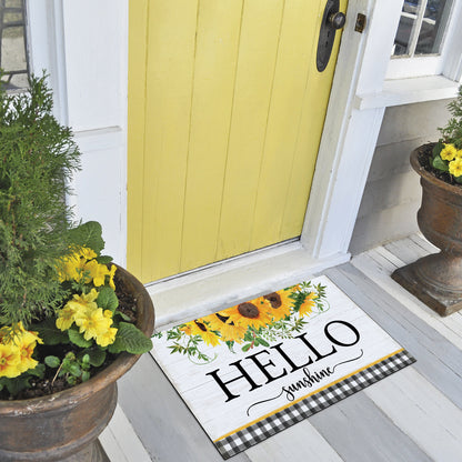 Counterart Hello Sunshine Indoor/Outdoor Entryway Floor Mat Manufactured in the USA 29.5" by 17.75"