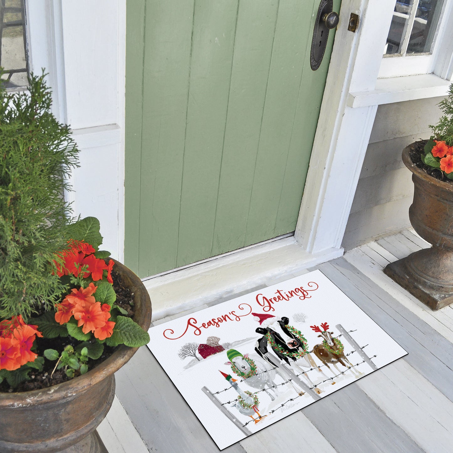 Counterart Holiday Greeters Indoor/Outdoor Entryway Mat Made in the USA 29.5" by 17.75"