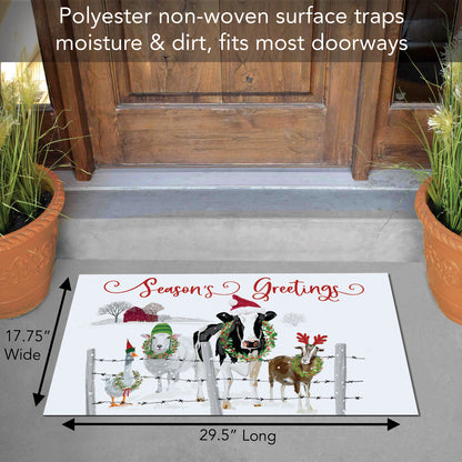 Counterart Holiday Greeters Indoor/Outdoor Entryway Mat Made in the USA 29.5" by 17.75"