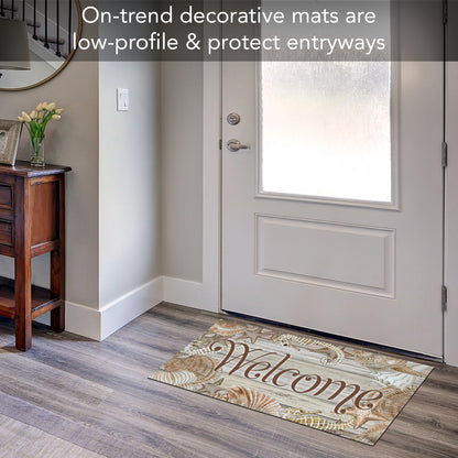 Counterart Shell Welcome Indoor/Outdoor Entryway Welcome Mat Manufactured in The USA 29.5" by 17.75"