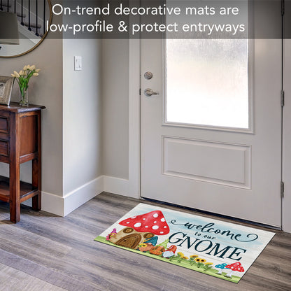 Counterart Welcome to Our Gnome Indoor/Outdoor Entryway Floor Mat Manufactured in the USA 29.5" by 17.75"