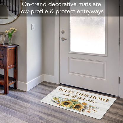 Counterart Bless This Home Fall Indoor/Outdoor Entryway Mat Made in the USA 29.5" by 17.75"