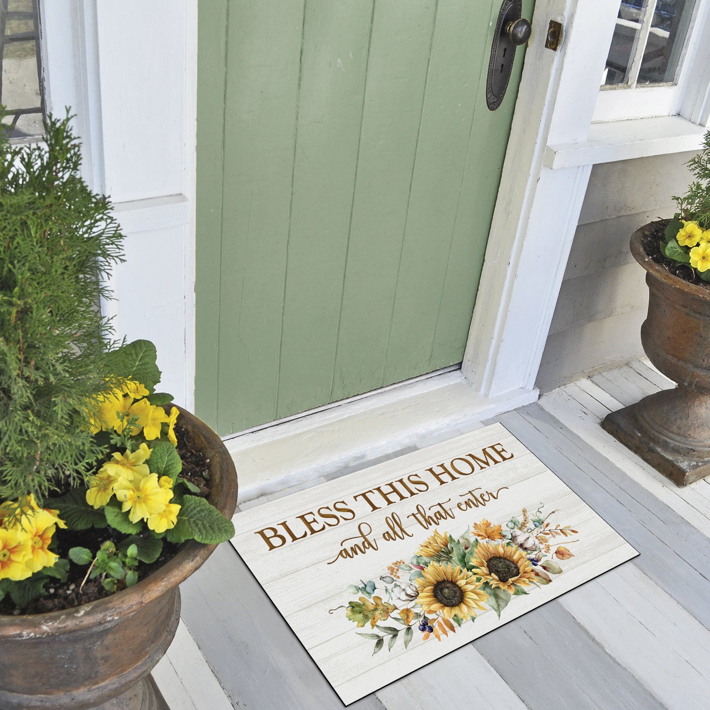 Counterart Bless This Home Fall Indoor/Outdoor Entryway Mat Made in the USA 29.5" by 17.75"