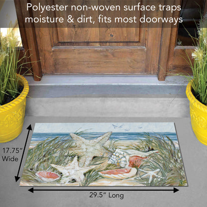 Counterart Coastal Shells Indoor/Outdoor Entryway Welcome Mat 29.5" x 17.75"