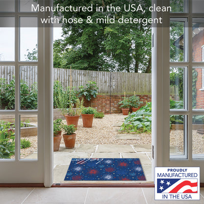 Counterart Hello Stars Indoor/Outdoor Entryway Floor Mat Manufactured in the USA 29.5" by 17.75"
