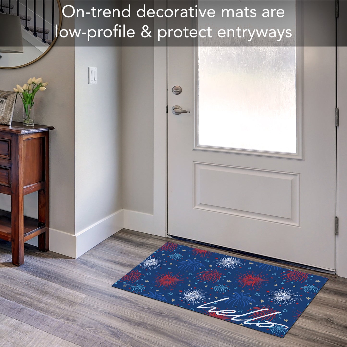 Counterart Hello Stars Indoor/Outdoor Entryway Floor Mat Manufactured in the USA 29.5" by 17.75"