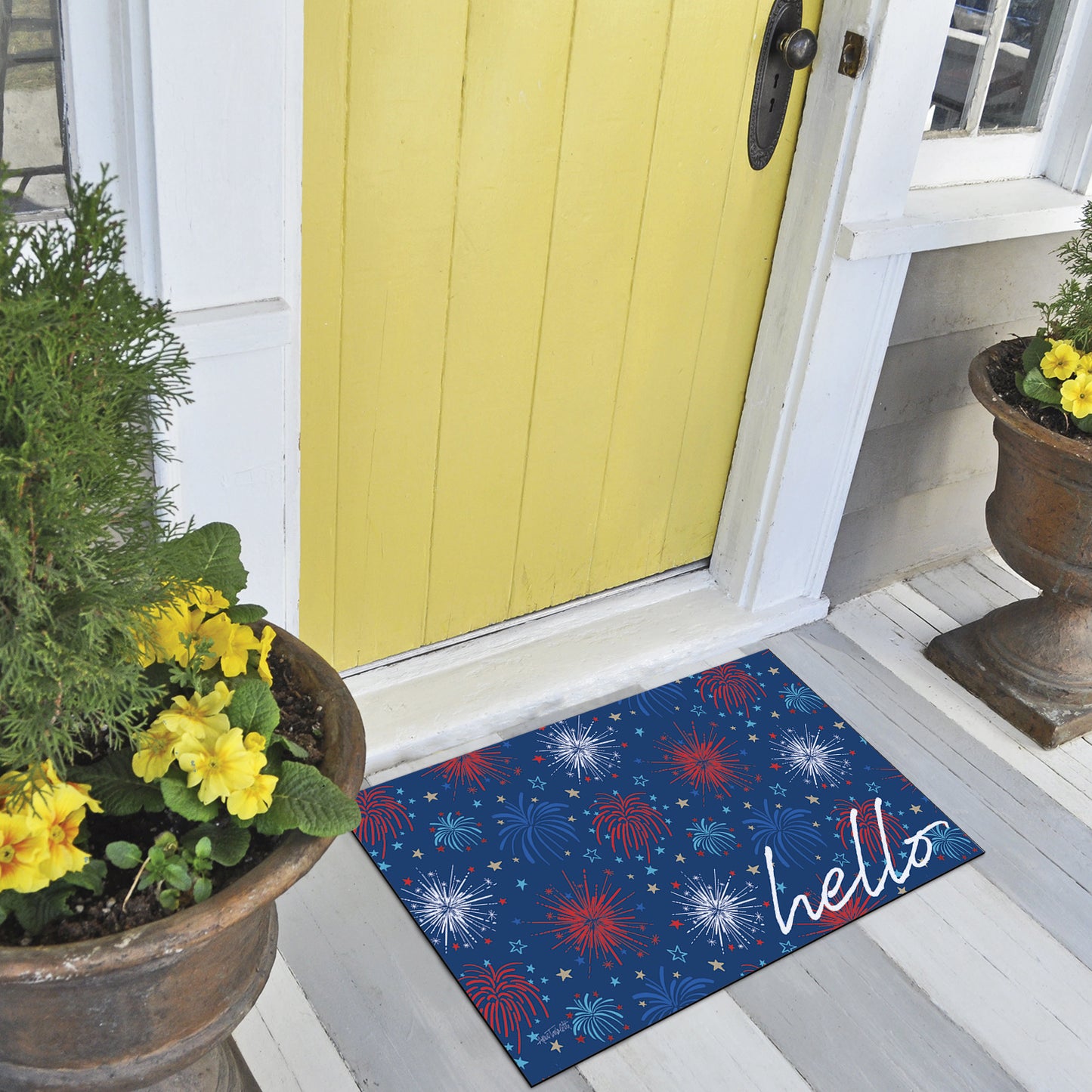 Counterart Hello Stars Indoor/Outdoor Entryway Floor Mat Manufactured in the USA 29.5" by 17.75"