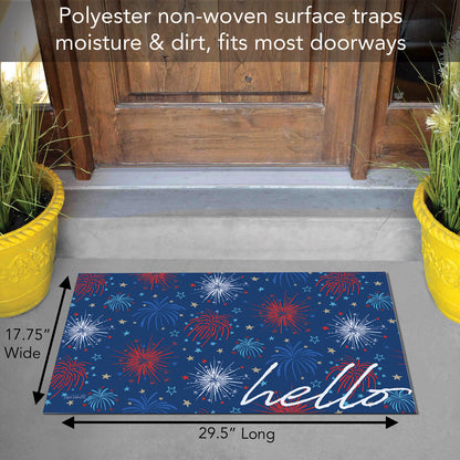 Counterart Hello Stars Indoor/Outdoor Entryway Floor Mat Manufactured in the USA 29.5" by 17.75"