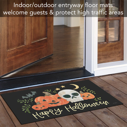 Counterart Spooky Season Indoor/Outdoor Entryway Floor Mat Manufactured in the USA 29.5" by 17.75"