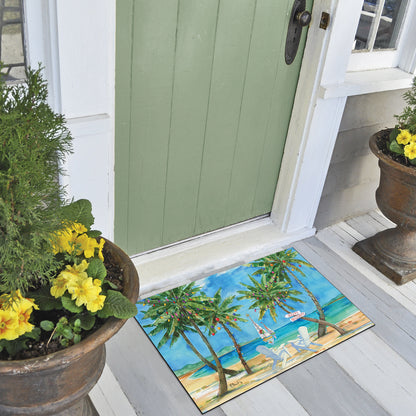 Counterart Holiday Palms Indoor/Outdoor Entryway Floor Mat Manufactured in the USA 29.5" by 17.75"