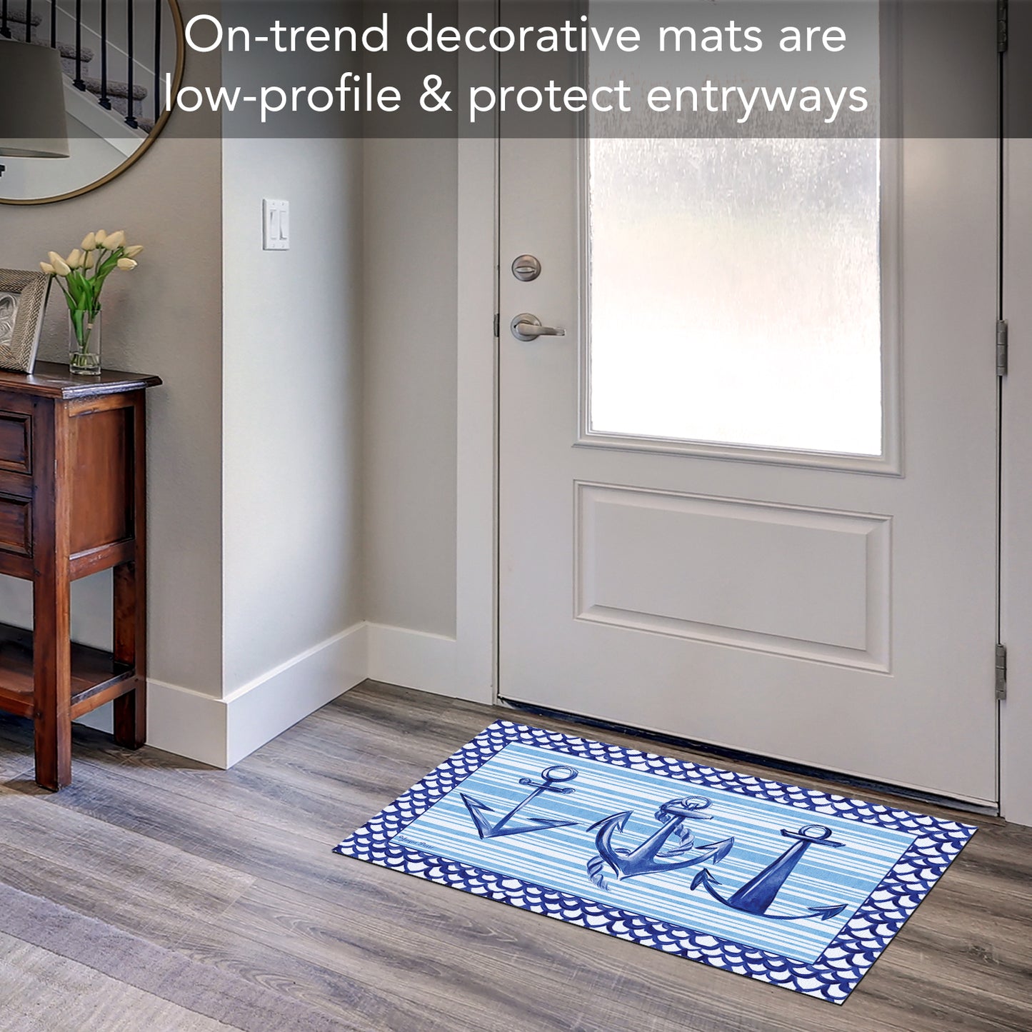 Counterart Anchors Away Indoor/Outdoor Entryway Floor Mat Manufactured in the USA 29.5" by 17.75"