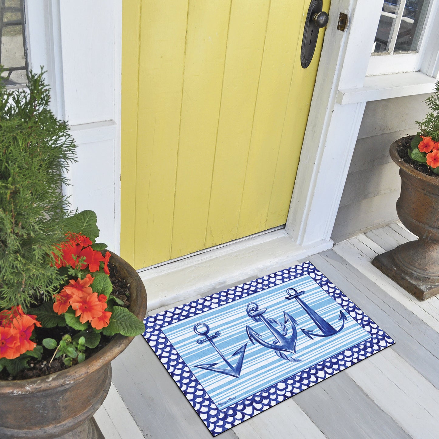 Counterart Anchors Away Indoor/Outdoor Entryway Floor Mat Manufactured in the USA 29.5" by 17.75"