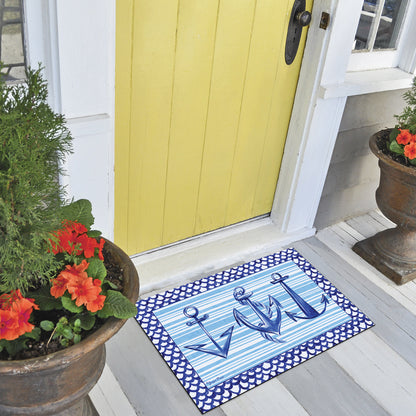 Counterart Anchors Away Indoor/Outdoor Entryway Floor Mat Manufactured in the USA 29.5" by 17.75"