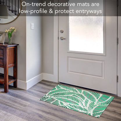 Counterart Palm Fronds Indoor/Outdoor Entryway Floor Mat Manufactured in the USA 29.5" by 17.75"