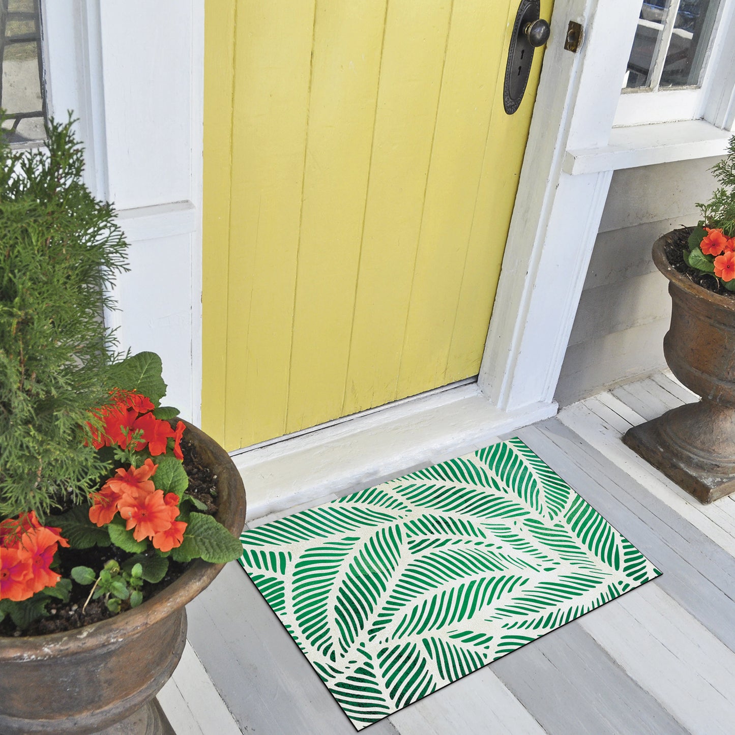 Counterart Palm Fronds Indoor/Outdoor Entryway Floor Mat Manufactured in the USA 29.5" by 17.75"