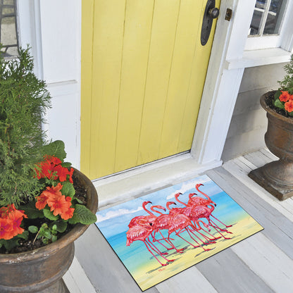Counterart Flamingo Horizons Indoor/Outdoor Entryway Floor Mat Manufactured in the USA 29.5" by 17.75"