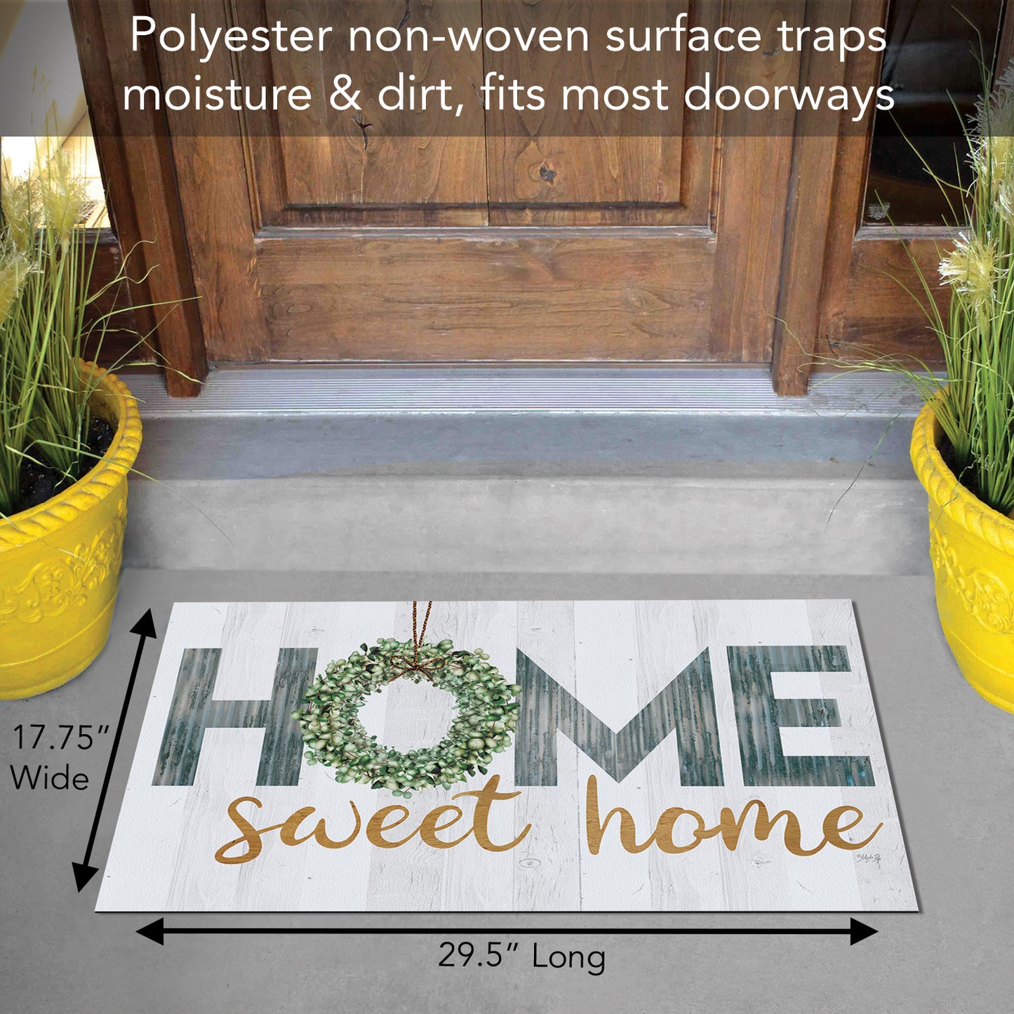 Counterart Galvanized Home Indoor/Outdoor Entryway Floor Mat Manufactured in the USA 29.5" by 17.75"