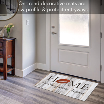 Counterart Football Season Indoor/Outdoor Entryway Floor Mat Manufactured in the USA 29.5" by 17.75"