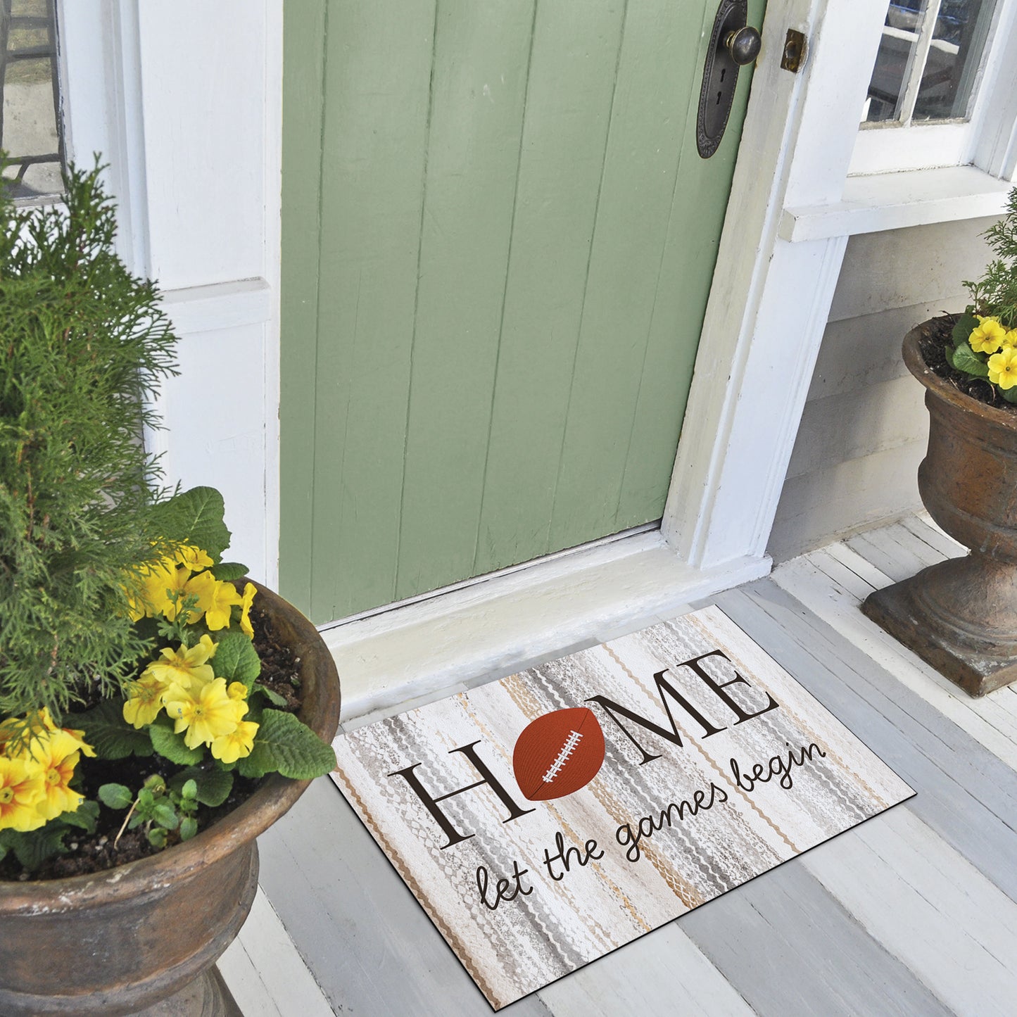 Counterart Football Season Indoor/Outdoor Entryway Floor Mat Manufactured in the USA 29.5" by 17.75"