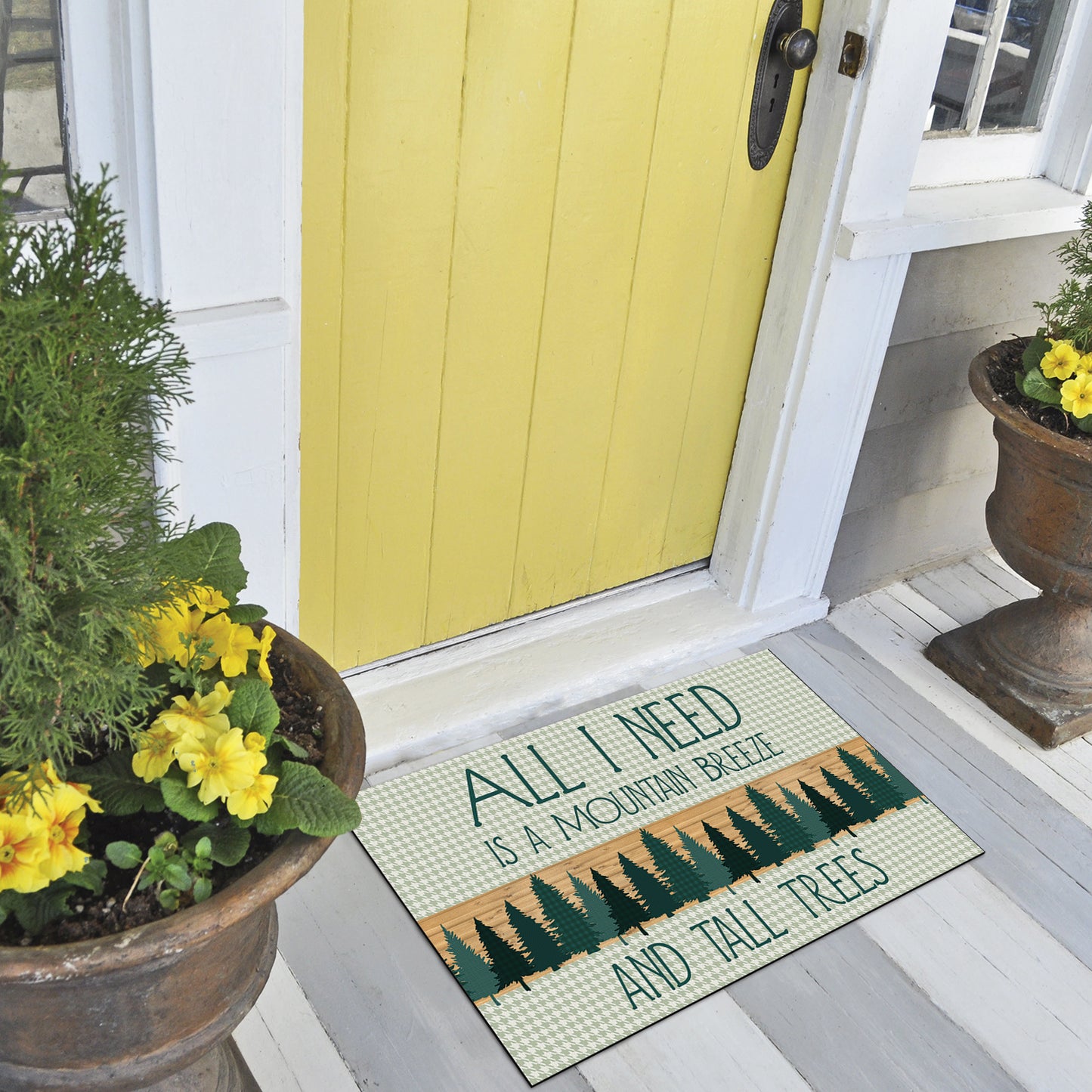 Counterart Mountain Breeze Welcome Indoor/Outdoor Entryway Floor Mat Manufactured in the USA 29.5" by 17.75"