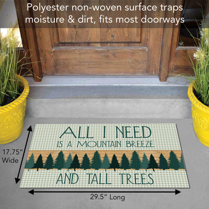 Counterart Mountain Breeze Welcome Indoor/Outdoor Entryway Floor Mat Manufactured in the USA 29.5" by 17.75"