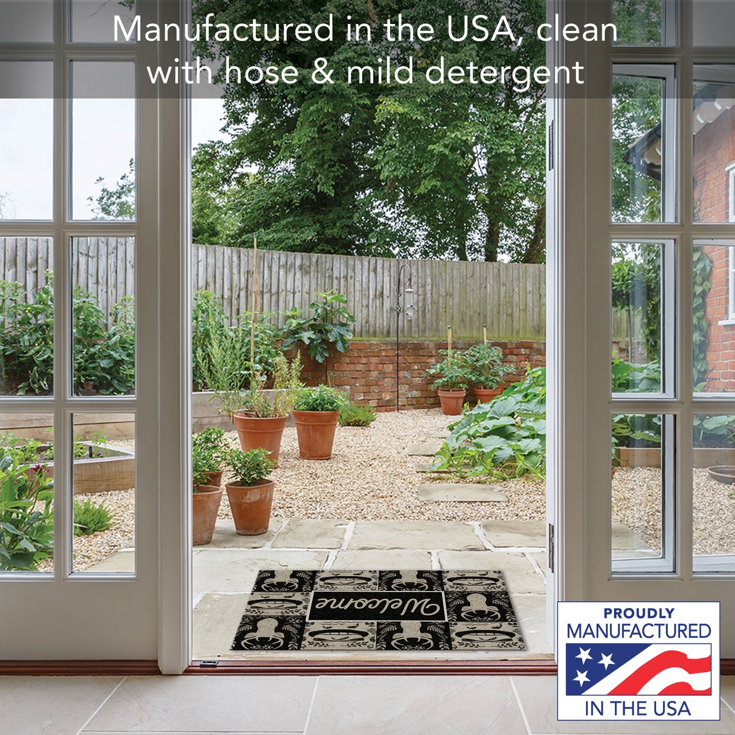 Counterart Lake Life Welcome Indoor/Outdoor Entryway Floor Mat Manufactured in the USA 29.5" by 17.75"