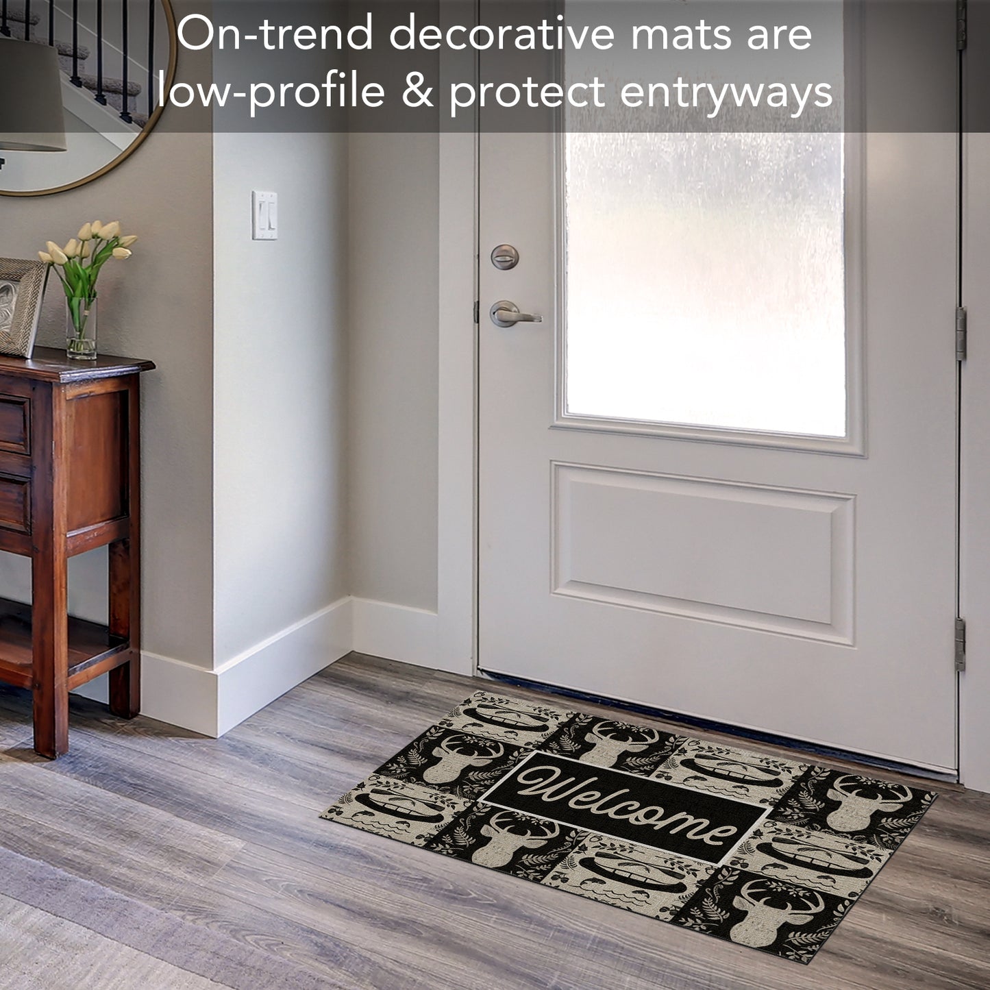 Counterart Lake Life Welcome Indoor/Outdoor Entryway Floor Mat Manufactured in the USA 29.5" by 17.75"