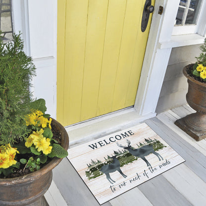 Counterart Our Neck of Woods Welcome Indoor/Outdoor Entryway Floor Mat Manufactured in the USA 29.5" by 17.75"