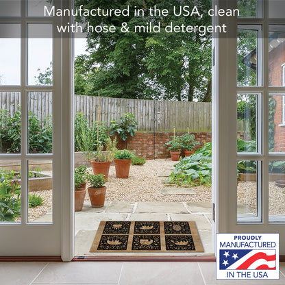 Counterart Crafted Cabin Welcome Indoor/Outdoor Entryway Floor Mat Manufactured in the USA 29.5" by 17.75"